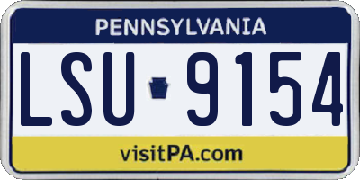PA license plate LSU9154