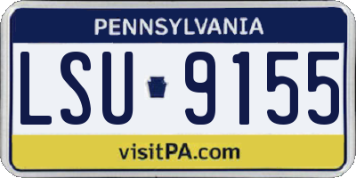 PA license plate LSU9155
