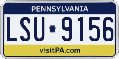 PA license plate LSU9156