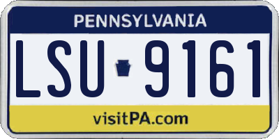 PA license plate LSU9161