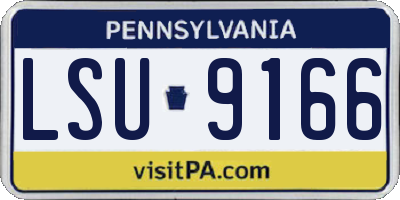 PA license plate LSU9166
