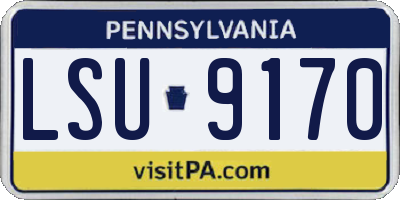 PA license plate LSU9170