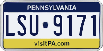 PA license plate LSU9171