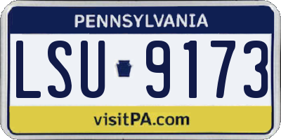 PA license plate LSU9173