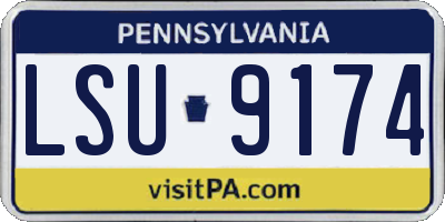 PA license plate LSU9174