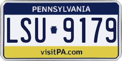 PA license plate LSU9179