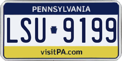 PA license plate LSU9199