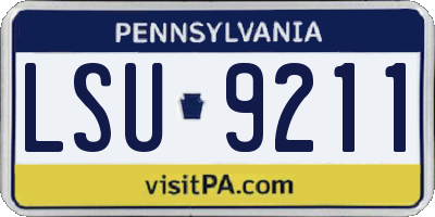 PA license plate LSU9211
