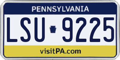 PA license plate LSU9225
