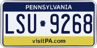 PA license plate LSU9268