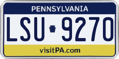 PA license plate LSU9270