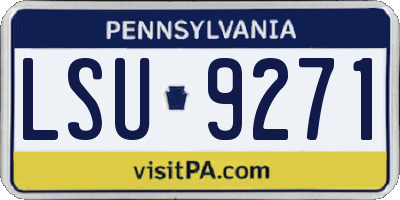 PA license plate LSU9271