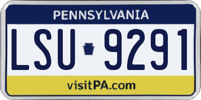 PA license plate LSU9291