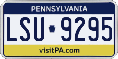 PA license plate LSU9295