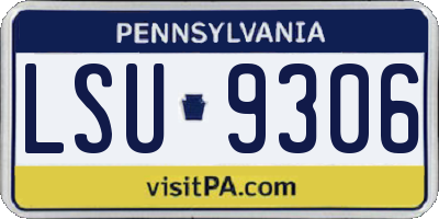 PA license plate LSU9306