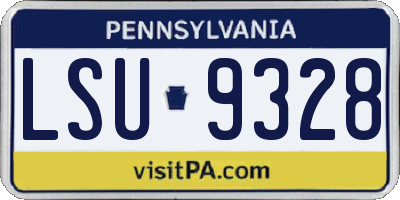 PA license plate LSU9328