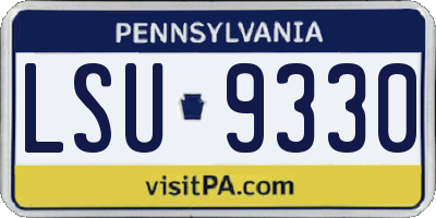 PA license plate LSU9330
