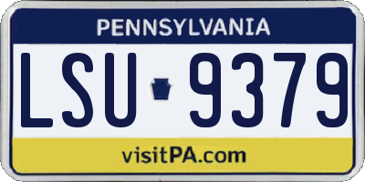 PA license plate LSU9379