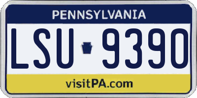 PA license plate LSU9390