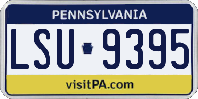 PA license plate LSU9395