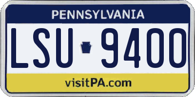 PA license plate LSU9400