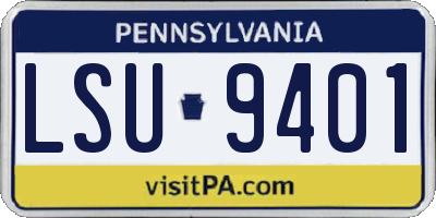 PA license plate LSU9401