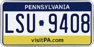 PA license plate LSU9408