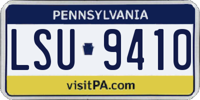 PA license plate LSU9410