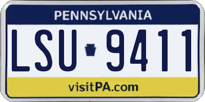 PA license plate LSU9411