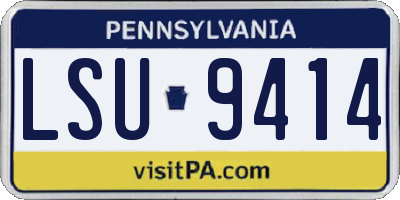 PA license plate LSU9414