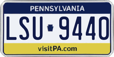 PA license plate LSU9440