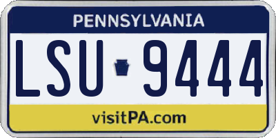 PA license plate LSU9444