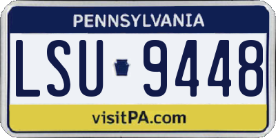 PA license plate LSU9448
