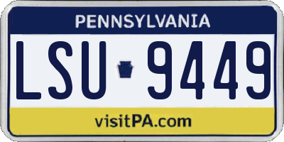 PA license plate LSU9449