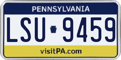 PA license plate LSU9459