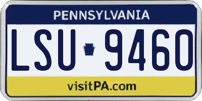 PA license plate LSU9460