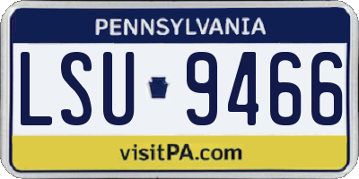 PA license plate LSU9466