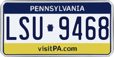 PA license plate LSU9468