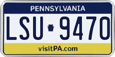 PA license plate LSU9470