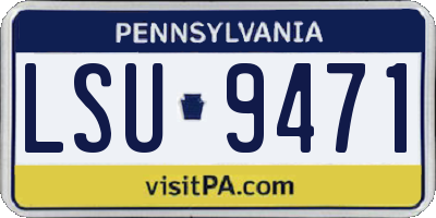 PA license plate LSU9471