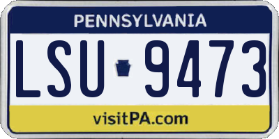 PA license plate LSU9473