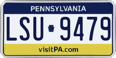 PA license plate LSU9479