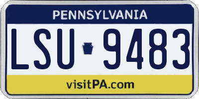 PA license plate LSU9483
