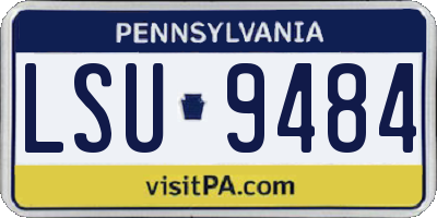 PA license plate LSU9484