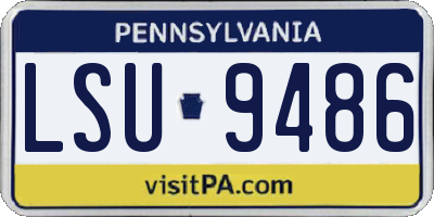 PA license plate LSU9486
