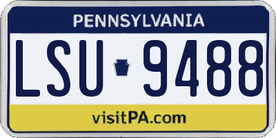PA license plate LSU9488