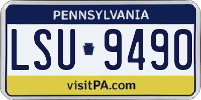 PA license plate LSU9490