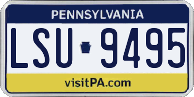 PA license plate LSU9495