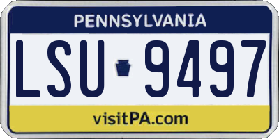 PA license plate LSU9497