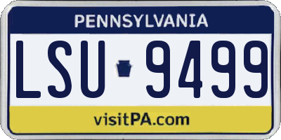 PA license plate LSU9499